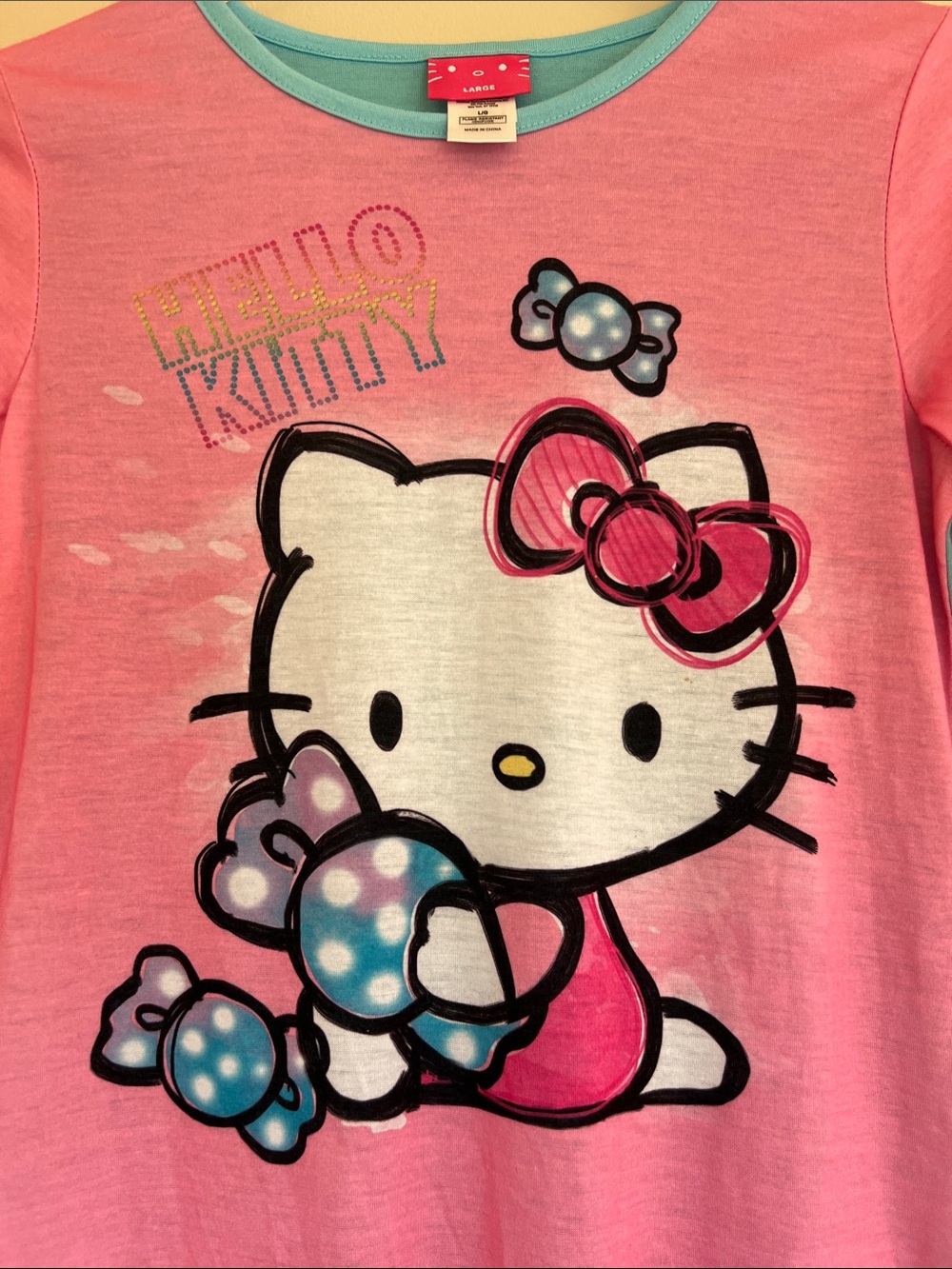 Hello Kitty Girls Pajama Nightgown L - Picture 3 of 7